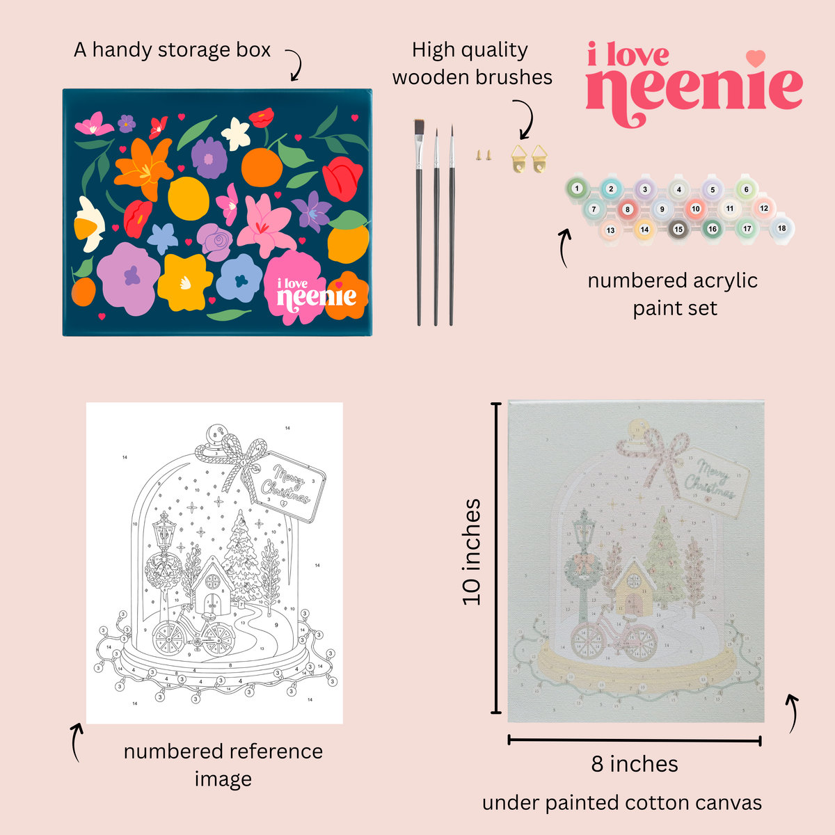 Christmas Cloche Paint by Numbers – Seconds only