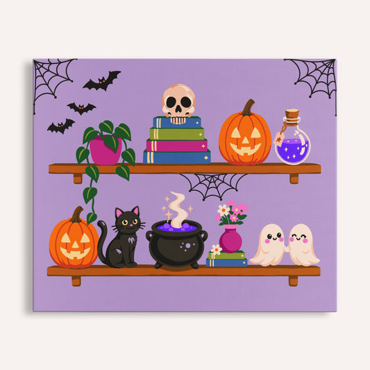 Halloween Whimsy Paint by Numbers Kit for Adults
