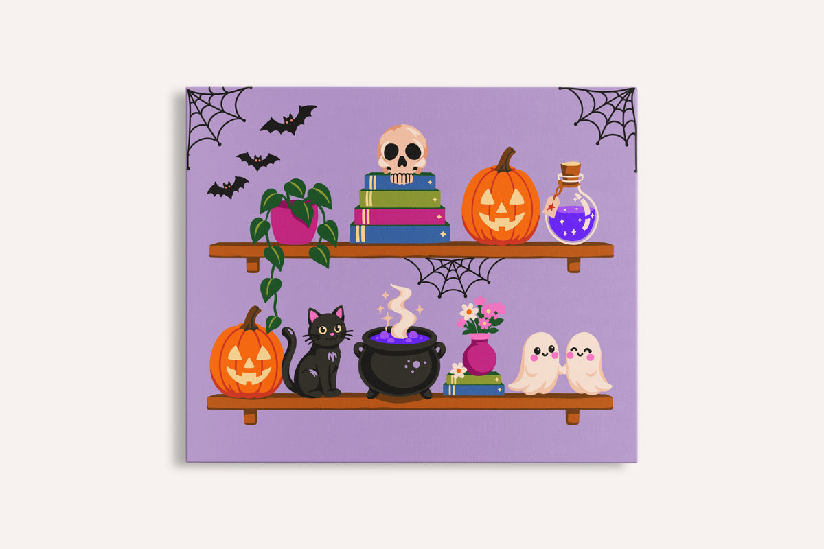 Halloween Whimsy Paint by Numbers Kit for Adults