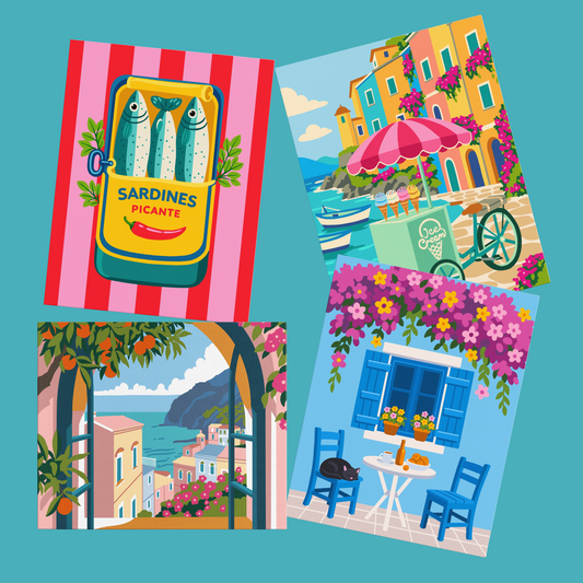 Mediterranean Paint by Numbers Bundle - 4 Kits
