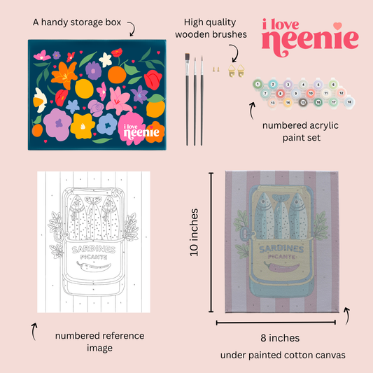Sardines Picante Paint by Numbers Kit